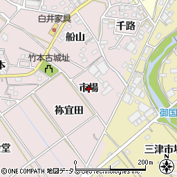 愛知県豊川市御津町広石市場周辺の地図
