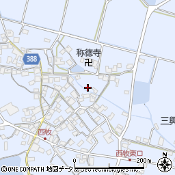 兵庫県加古川市志方町西牧周辺の地図