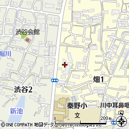 大阪府池田市畑1丁目12周辺の地図