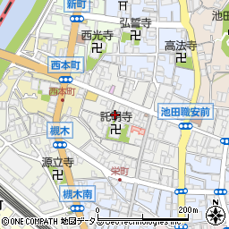 大阪府池田市栄本町6-5周辺の地図