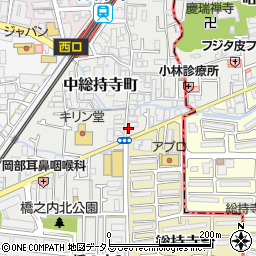ファミリーマート茨木中総持寺町店周辺の地図