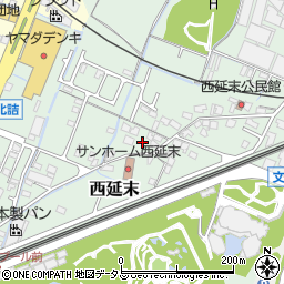兵庫県姫路市西延末周辺の地図