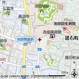 大阪府池田市栄本町12-17周辺の地図