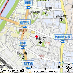 大阪府池田市栄本町6-7周辺の地図