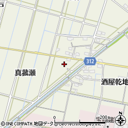 愛知県西尾市市子町真菰瀬30周辺の地図