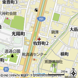博多屋台や豊川店周辺の地図