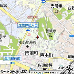 愛知県豊川市豊川西町周辺の地図