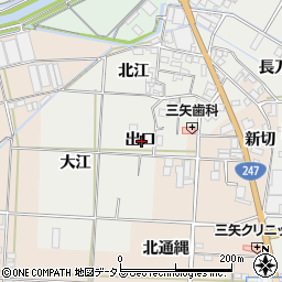 愛知県西尾市一色町開正出口周辺の地図