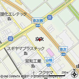 愛知県豊川市白鳥町京次周辺の地図