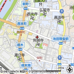 大阪府池田市栄本町6-20周辺の地図