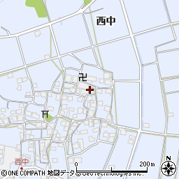 兵庫県加古川市志方町西中周辺の地図