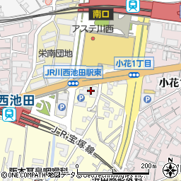 兵庫六甲農業協同組合東地域事業本部　川西ふれあい会館周辺の地図