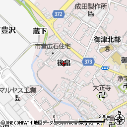 愛知県豊川市御津町広石（後畠）周辺の地図