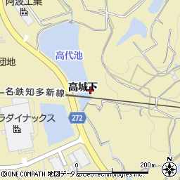 愛知県知多郡武豊町冨貴高城下周辺の地図