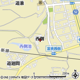 愛知県武豊町（知多郡）冨貴（西側）周辺の地図