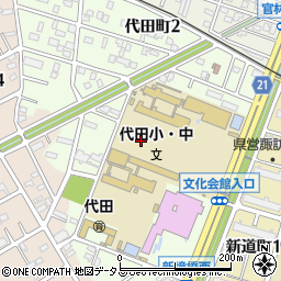 愛知県豊川市代田町周辺の地図