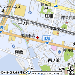 伝丸 23号蒲郡竹谷店周辺の地図
