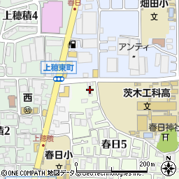 近畿中央ヤクルト販売株式会社　春日センター周辺の地図