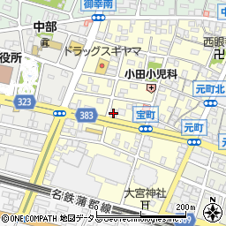 名古屋銀行蒲郡支店 ＡＴＭ周辺の地図