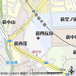 京都府京田辺市薪狭道周辺の地図