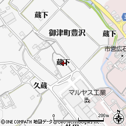 愛知県豊川市御津町豊沢（蔵下）周辺の地図