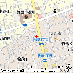 住友生命保険相互会社　新大阪支社箕面支部周辺の地図