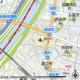 大阪府池田市西本町2周辺の地図