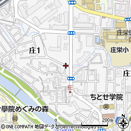大阪府茨木市庄周辺の地図