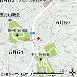 ジオ池田五月丘壱番館周辺の地図
