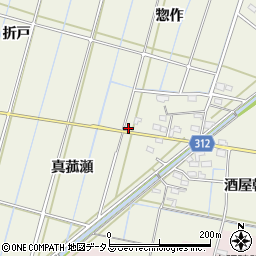 愛知県西尾市市子町真菰瀬15周辺の地図