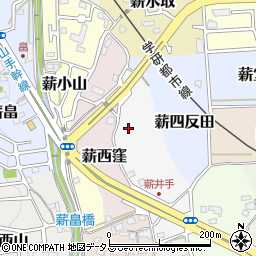 京都府京田辺市薪狭道46周辺の地図