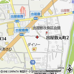 大阪府枚方市出屋敷元町1丁目周辺の地図