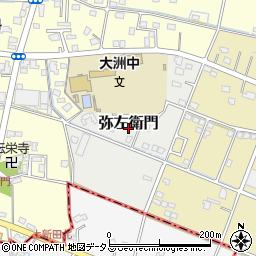 静岡県藤枝市弥左衛門周辺の地図
