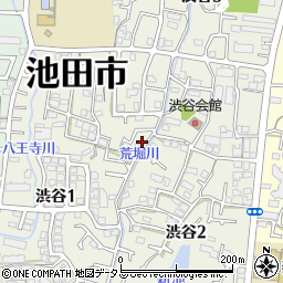 大阪府池田市渋谷周辺の地図