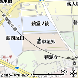 京都府京田辺市薪中垣外周辺の地図