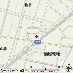 愛知県西尾市市子町真菰瀬24周辺の地図