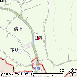 愛知県蒲郡市相楽町日向周辺の地図