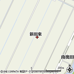 愛知県西尾市南奥田町（新田東）周辺の地図