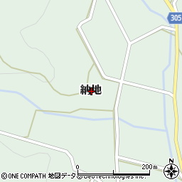 岡山県加賀郡吉備中央町納地周辺の地図