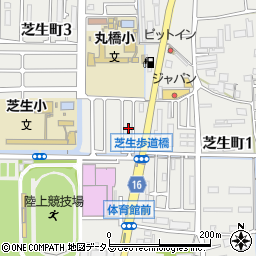 大阪府高槻市芝生町3丁目4周辺の地図