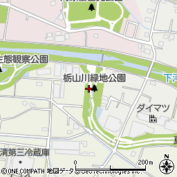 栃山川緑地公園トイレ周辺の地図