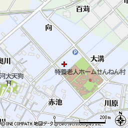 愛知県西尾市平口町周辺の地図