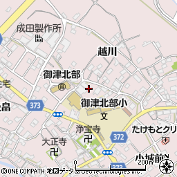 愛知県豊川市御津町広石（神子田）周辺の地図