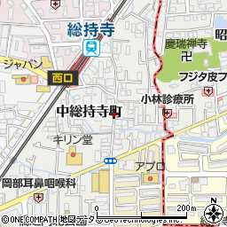 大阪府茨木市中総持寺町周辺の地図