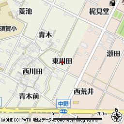 愛知県西尾市吉良町上横須賀東川田周辺の地図