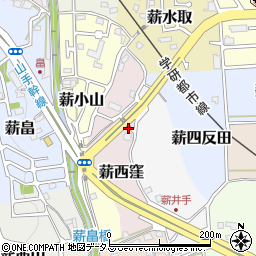 京都府京田辺市薪西窪周辺の地図