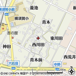 愛知県西尾市吉良町上横須賀青木周辺の地図