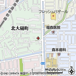 大阪府高槻市北大樋町25周辺の地図
