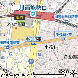 三井住友銀行川西支店周辺の地図