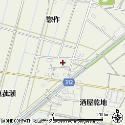 愛知県西尾市市子町真菰瀬2周辺の地図